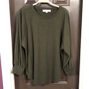 Olive Long Sleeve Top